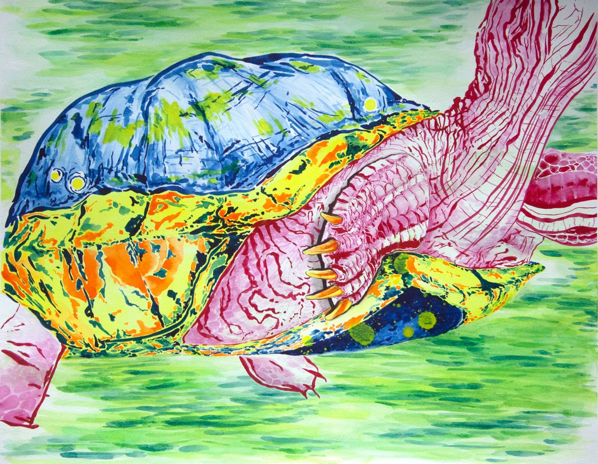 Nature study painting exploring organic patterns